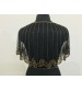 Black With Gold Beads work Rainbow Poncho