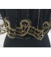 Black With Gold Beads work Rainbow Poncho