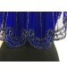 Royal Blue With Grey Bead Work Rainbow Poncho
